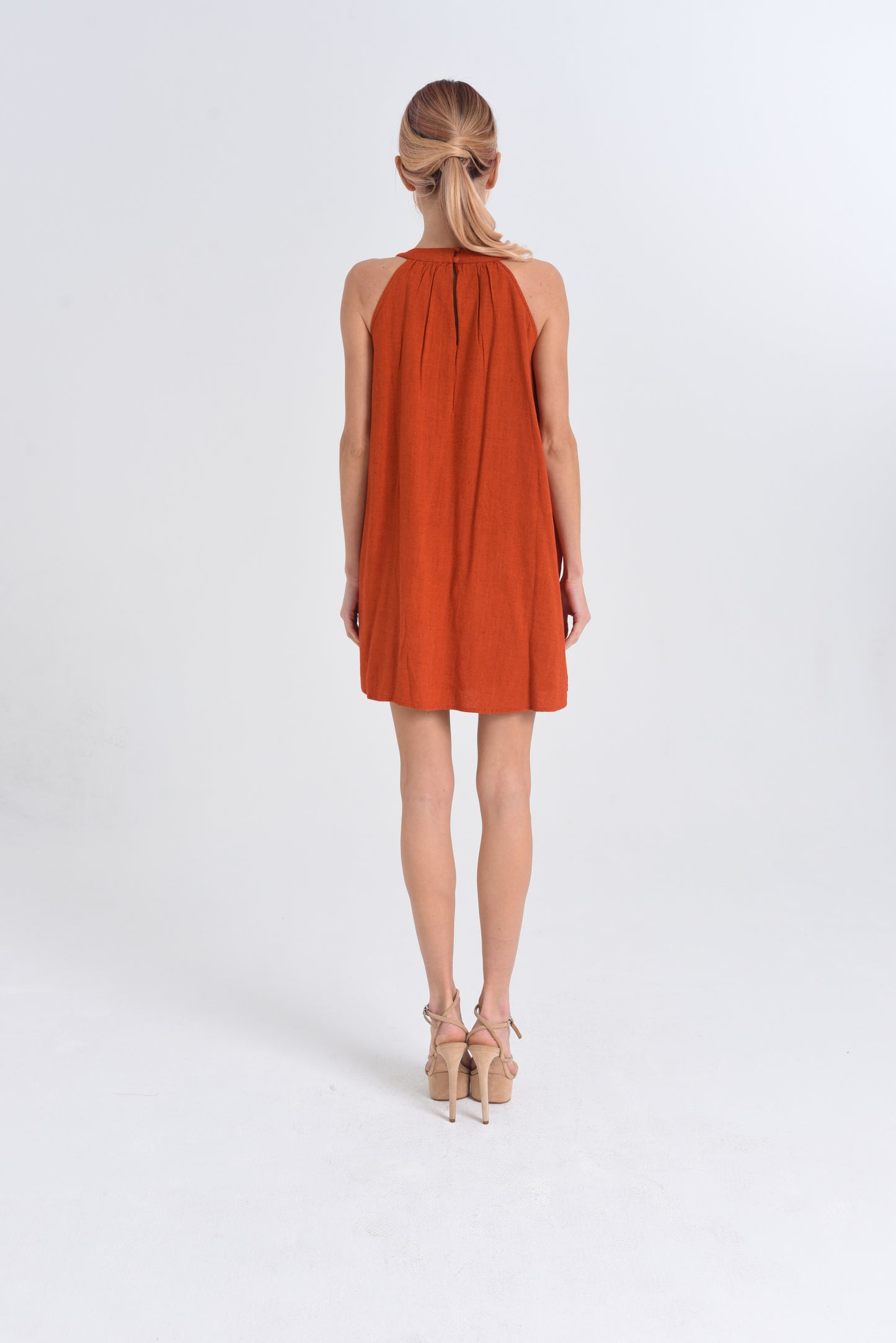 Palm & Loop Halter Dress