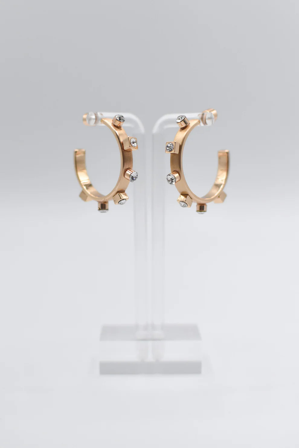 Smith & Co Gold Metal Hoop - Crystal