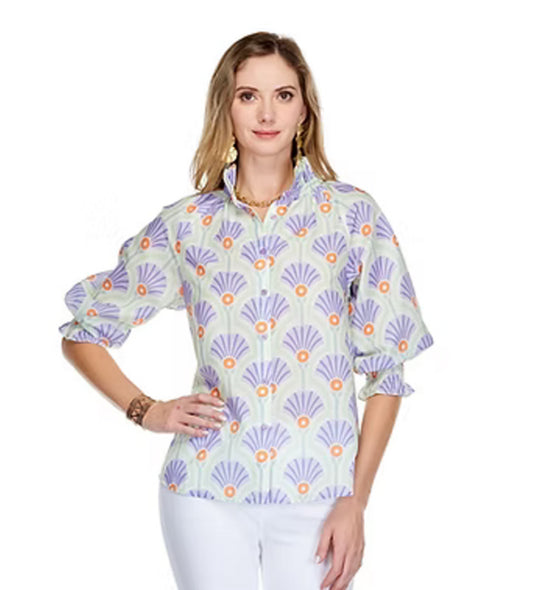 Lilac Fans Blouse