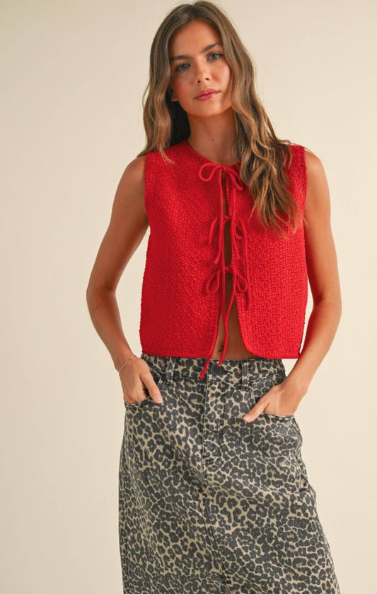Apple Tie Front Top