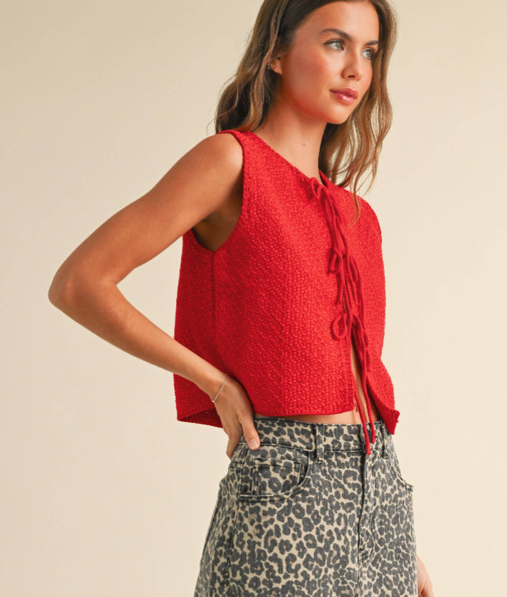 Apple Tie Front Top