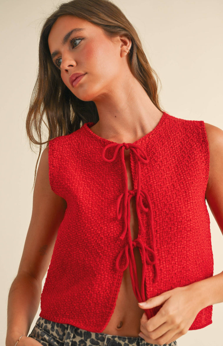 Apple Tie Front Top
