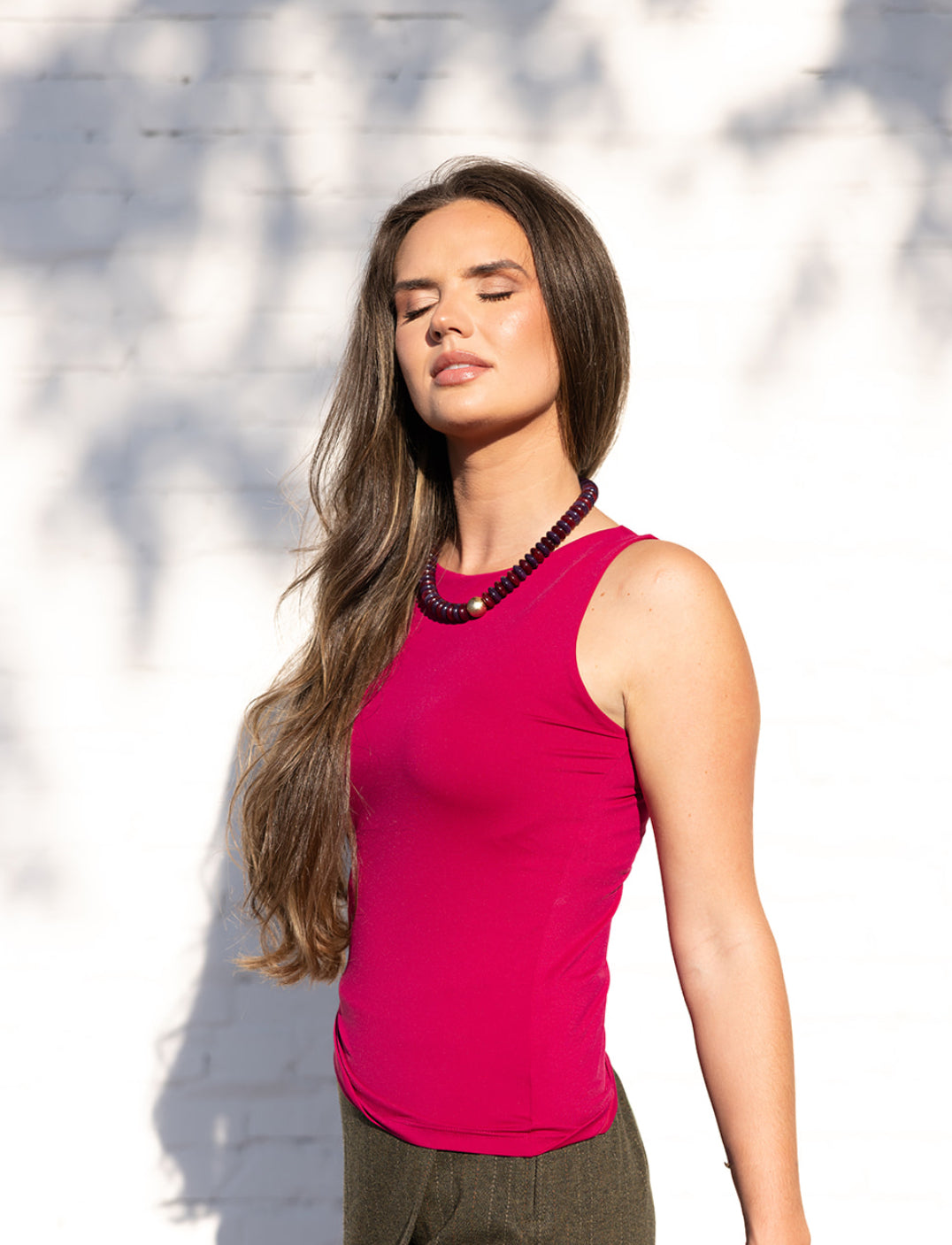 S Curve Tank - Berry