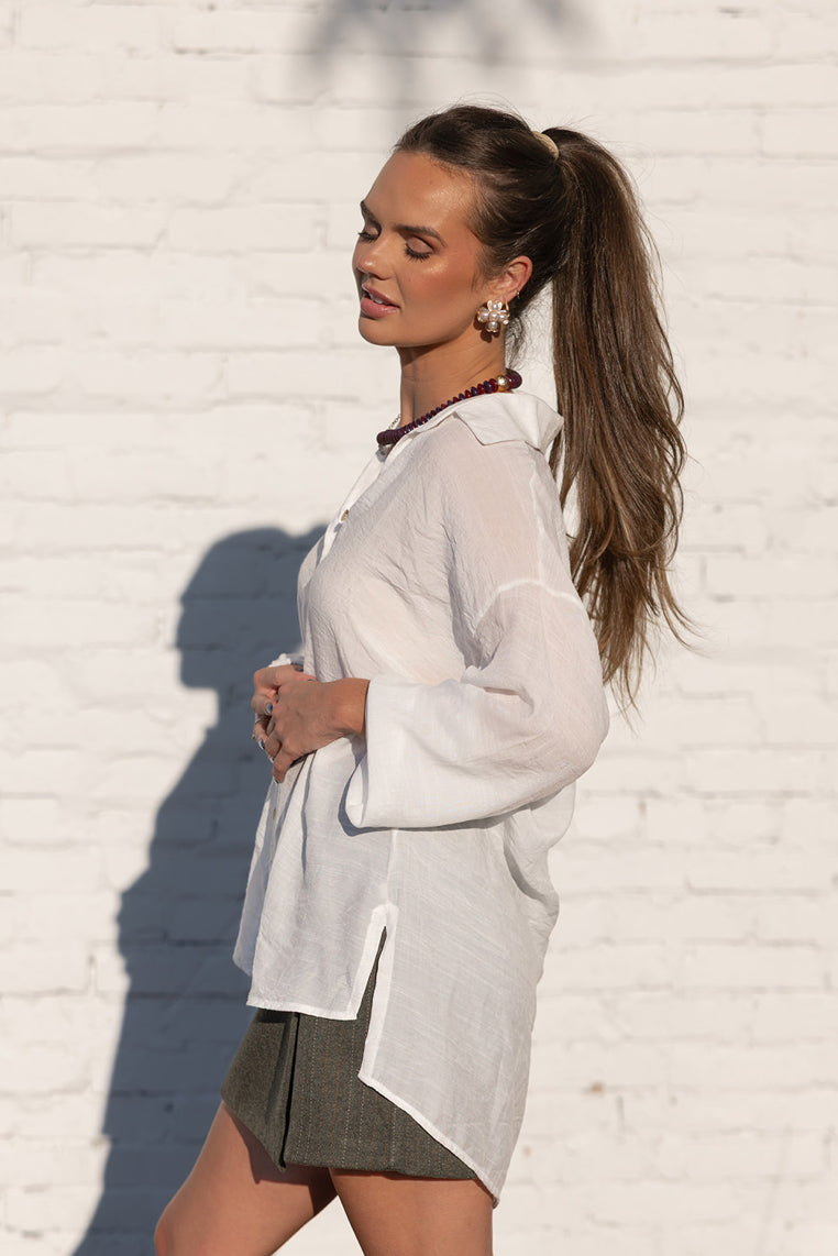 Channel Blvd. Blouse - White