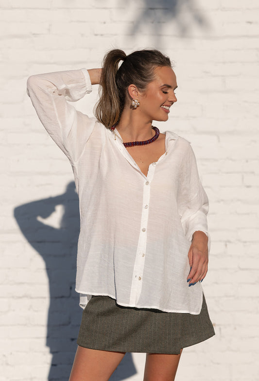 Channel Blvd. Blouse - White