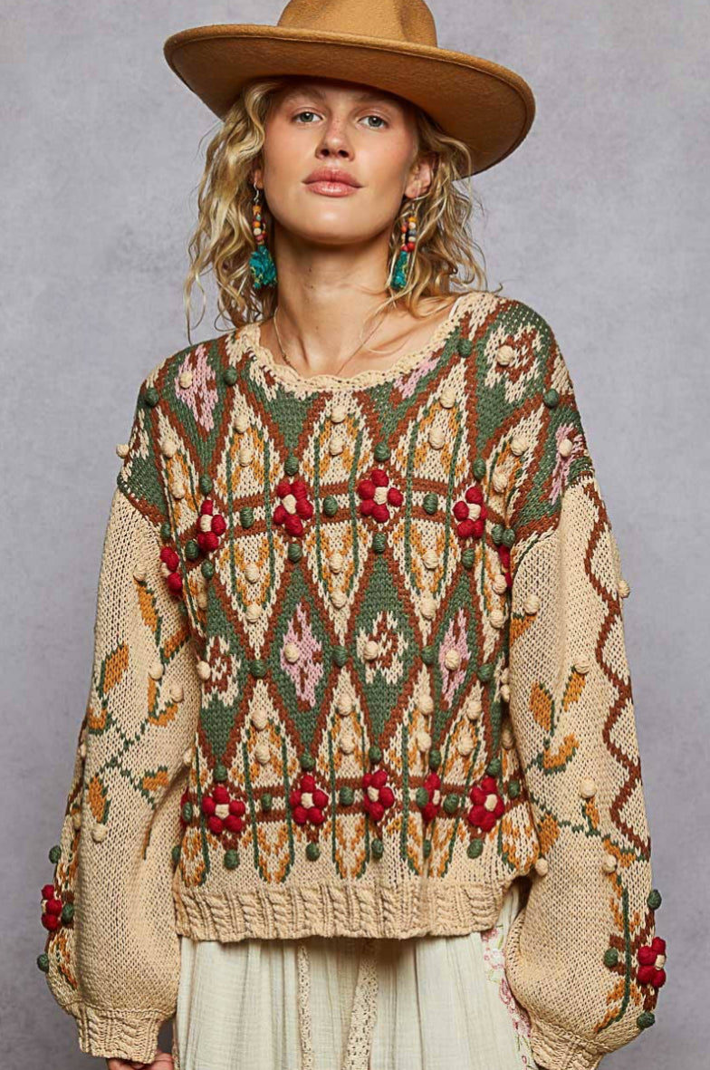 Mocha Mousse 3D Sweater