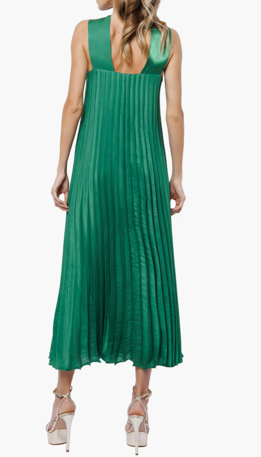 Satin Pleated Kelly Dress