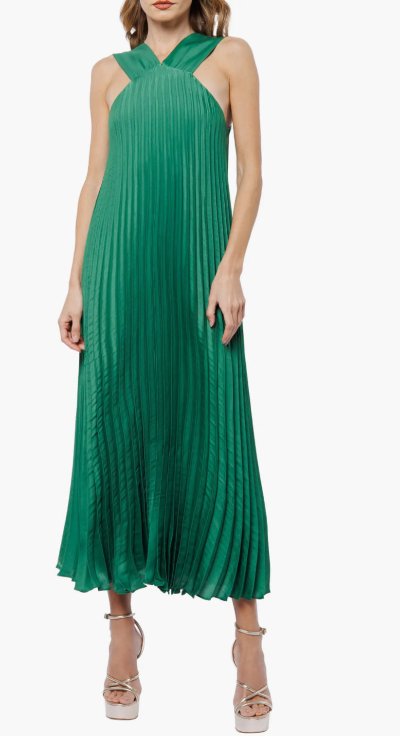 Satin Pleated Kelly Dress