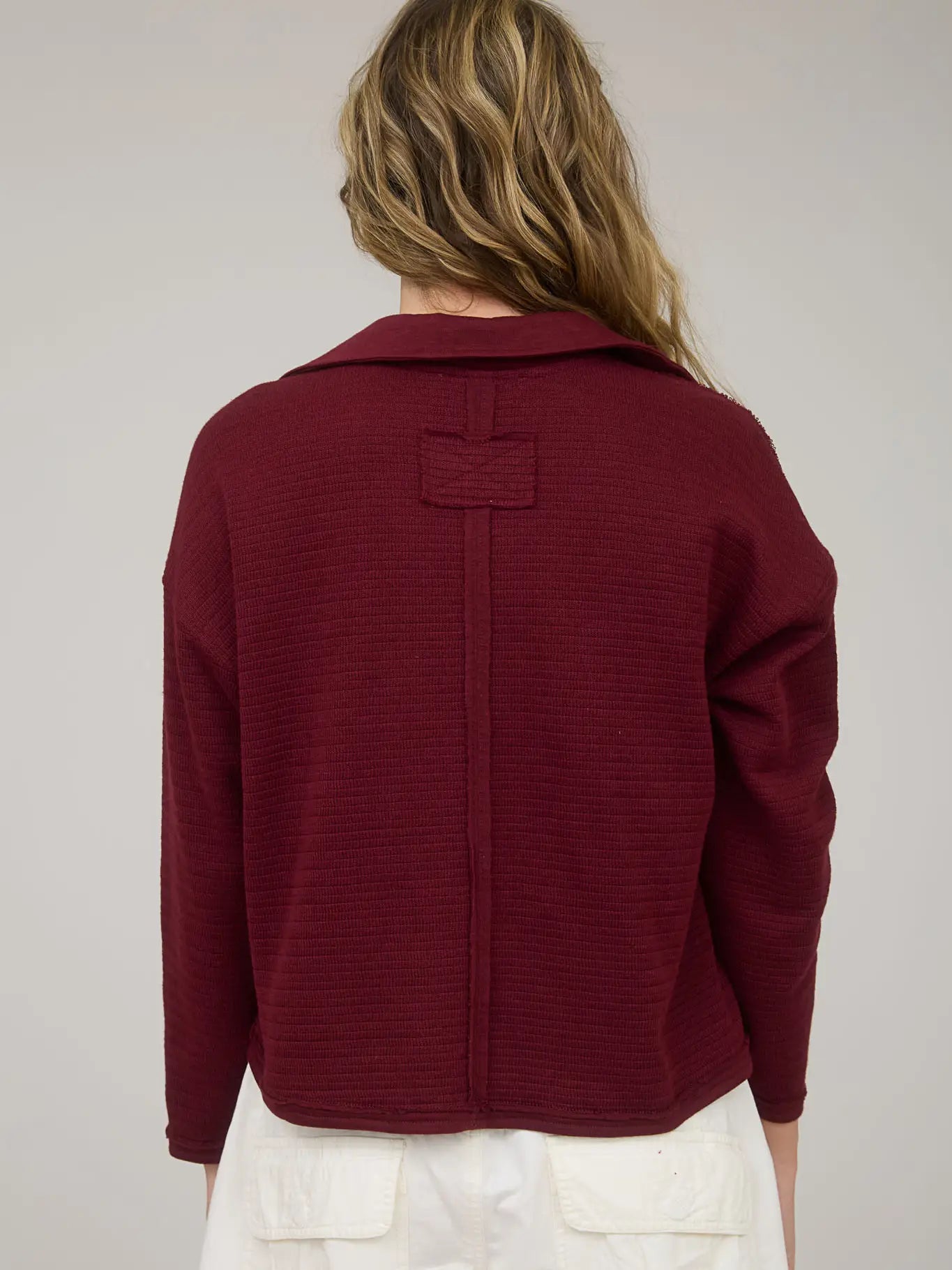 Oxblood Polo Top