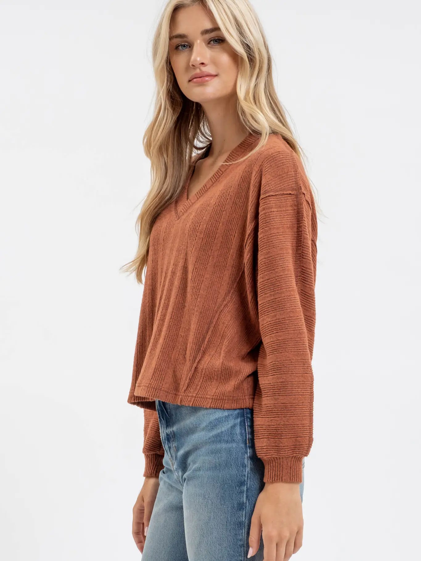 Textured Stripe Sweater - 2 Colors