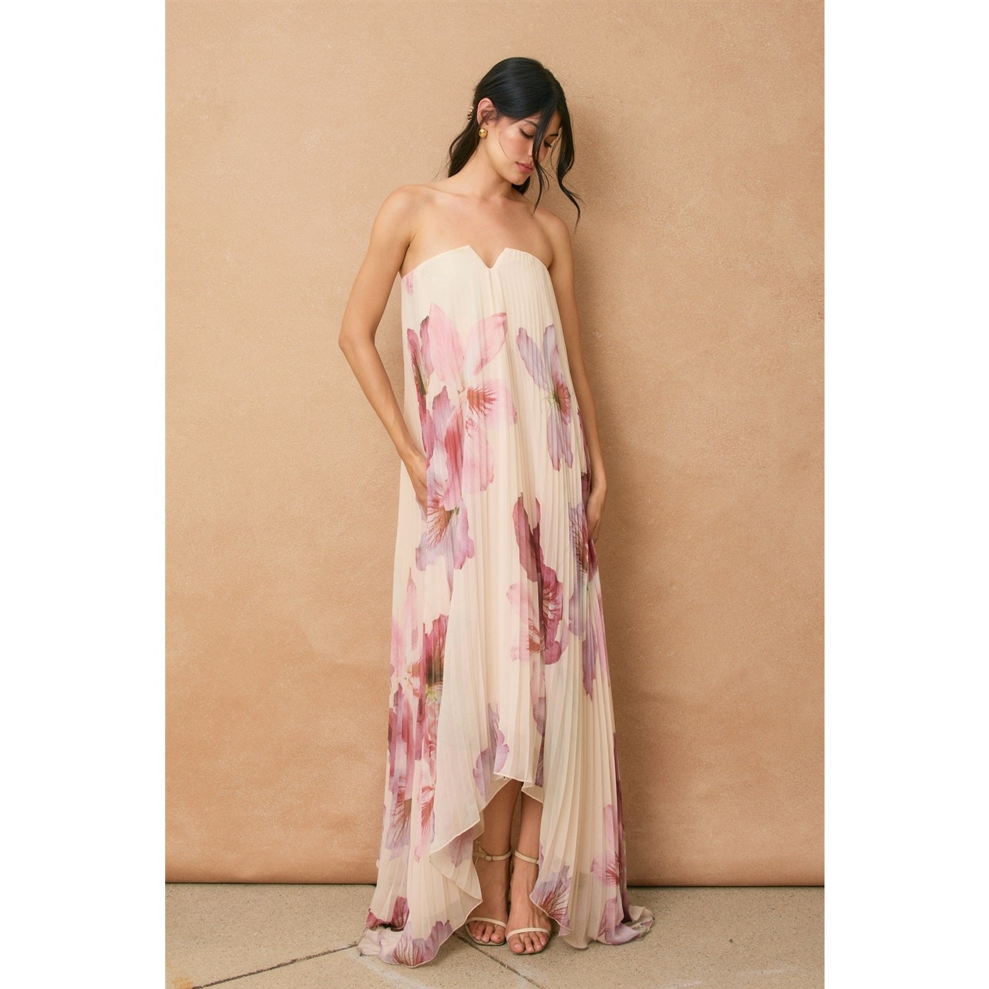 Petal Pusher Pleated Maxi