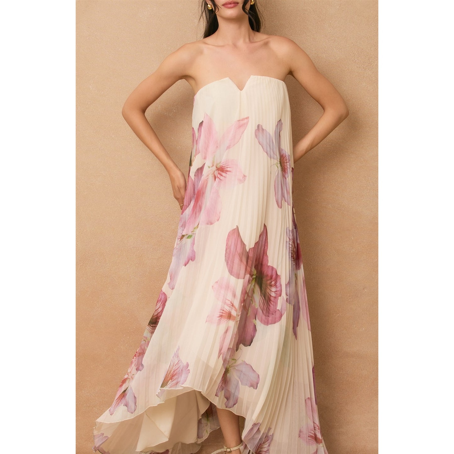 Petal Pusher Pleated Maxi