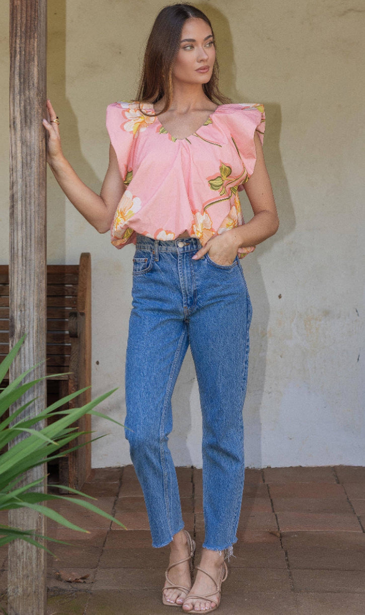Tropical Hibiscus Blouse