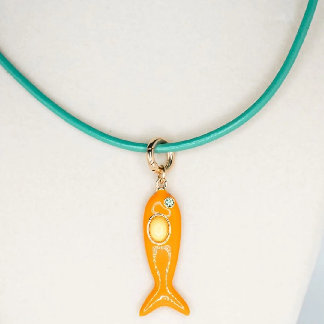 Leather Fish Necklace - 3 Colors