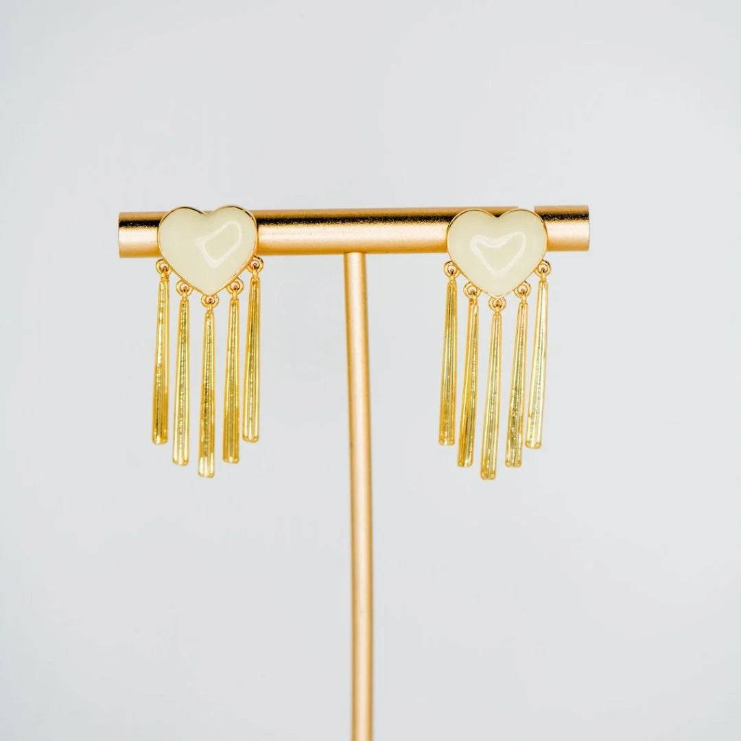 Lagos Heart Tassel Earrings - 4 Colors