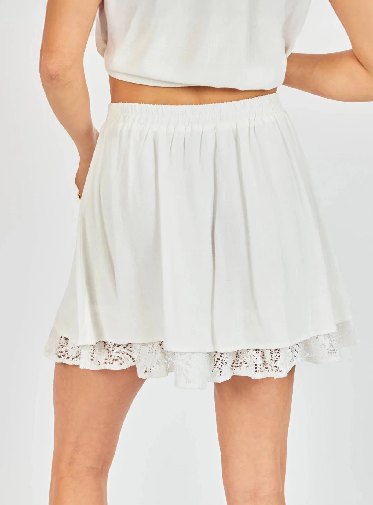 Misty Lace Mini Skirt