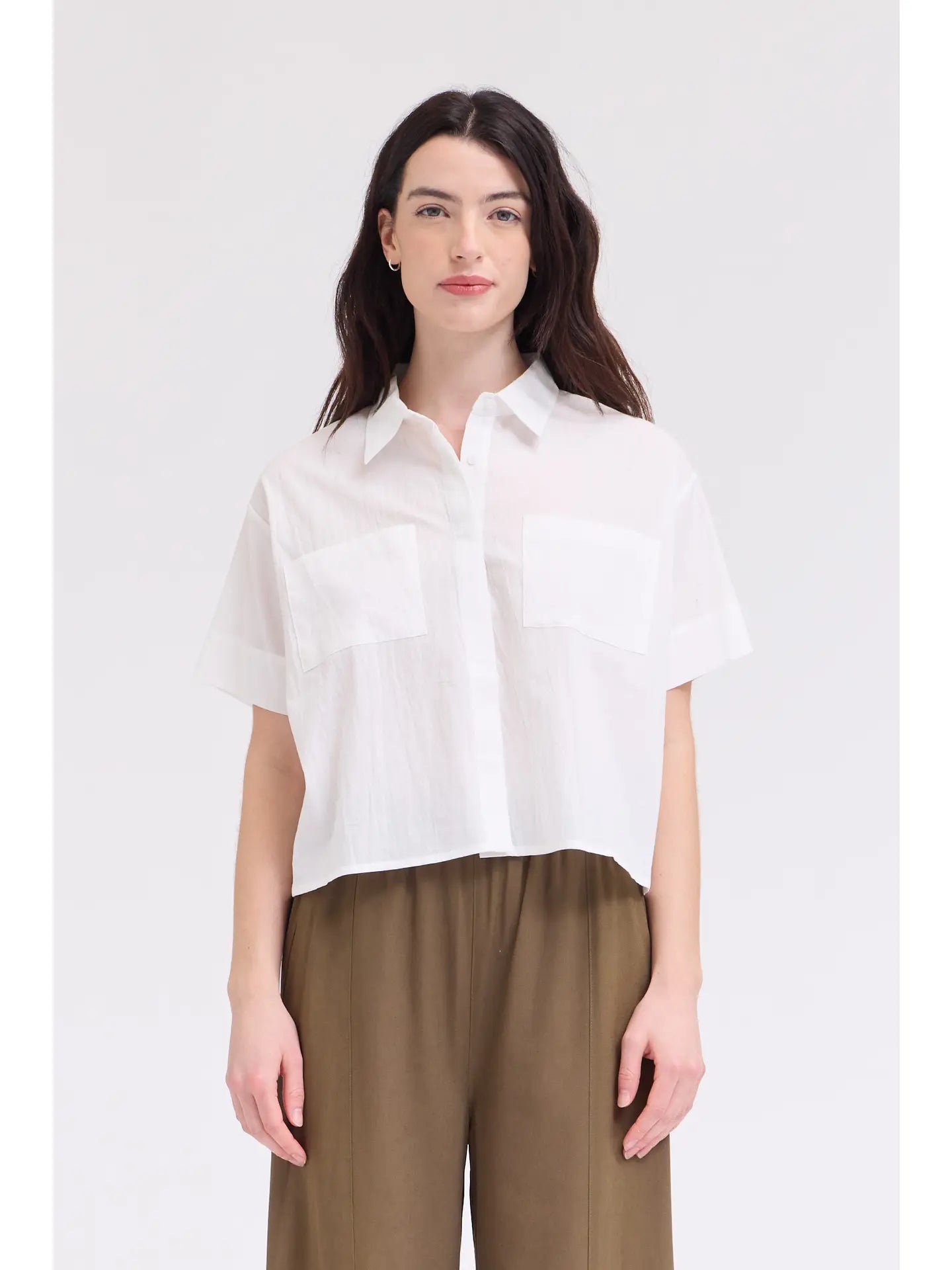 Cropped Classic Blouse