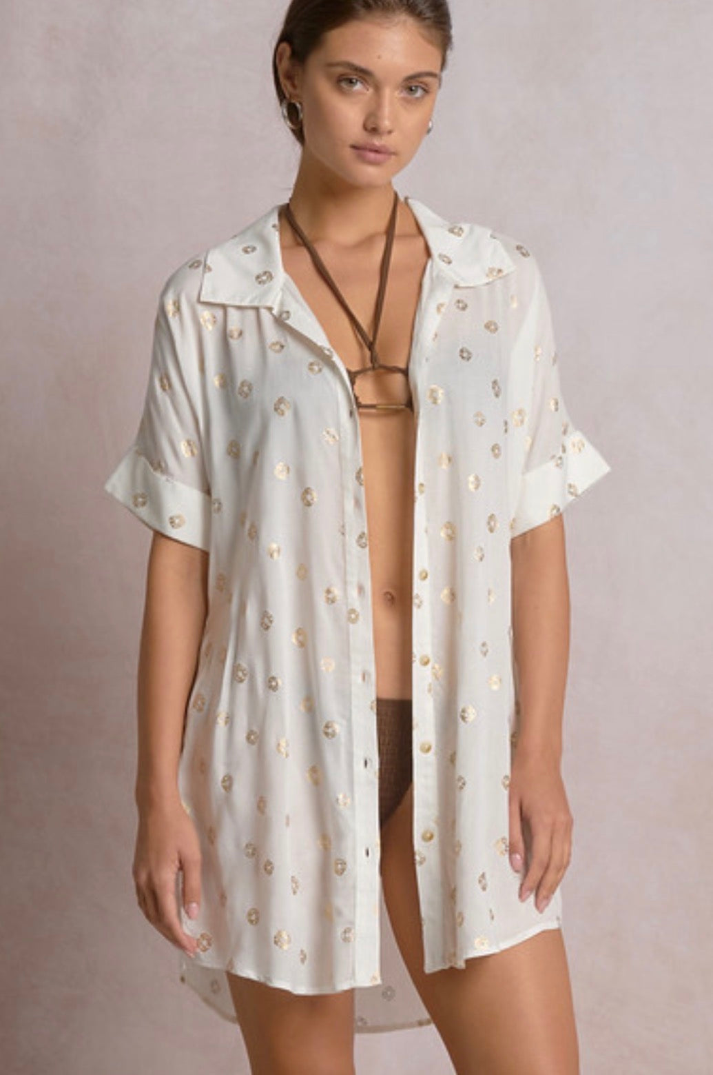 Golden Hour Button Front Dress