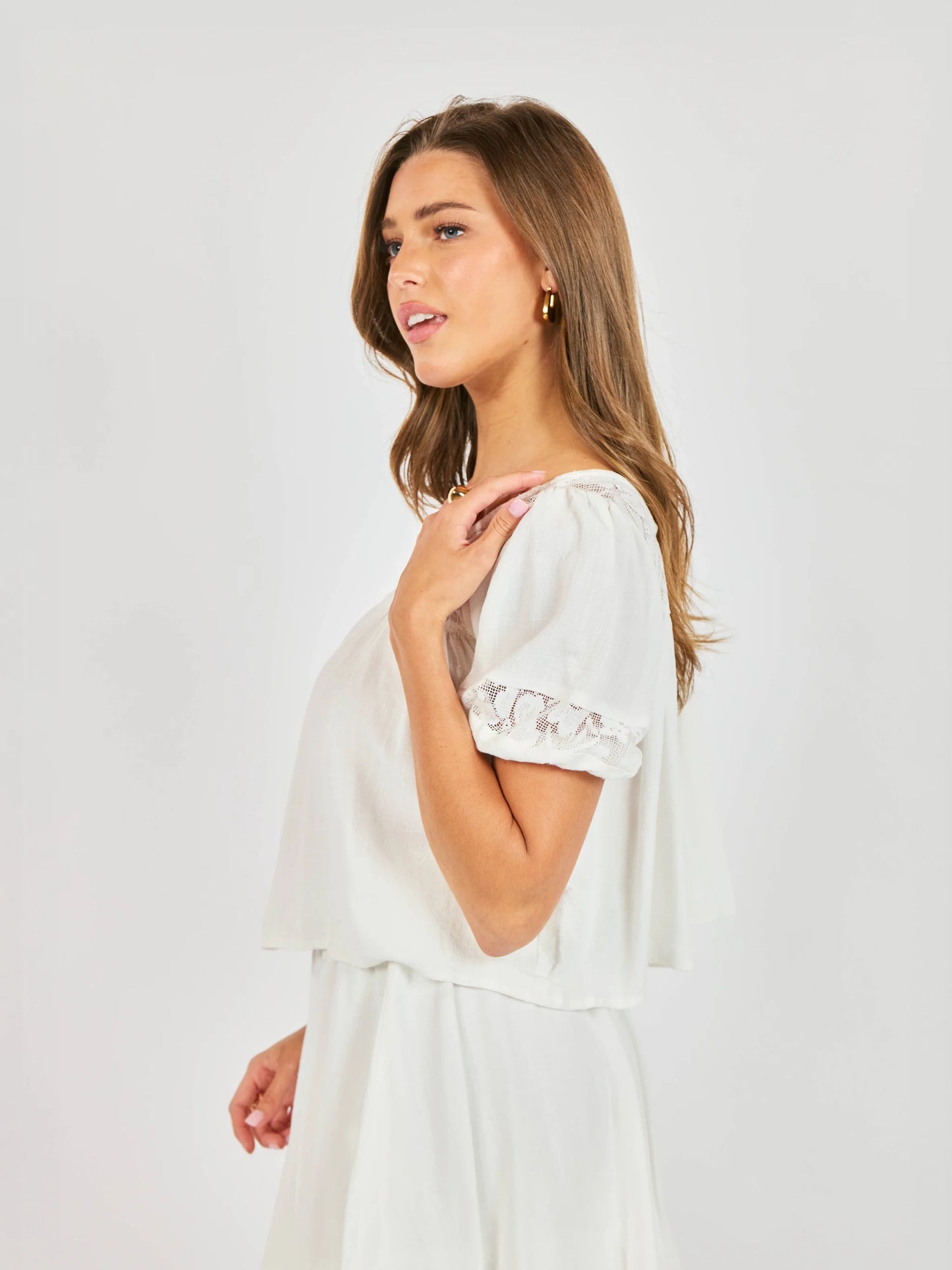 Misty Lace Inset Top