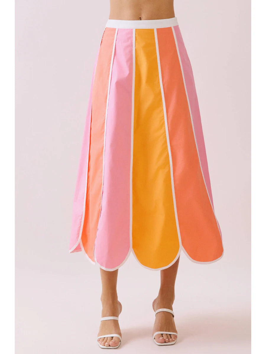 Scalloped Sorbet Skirt