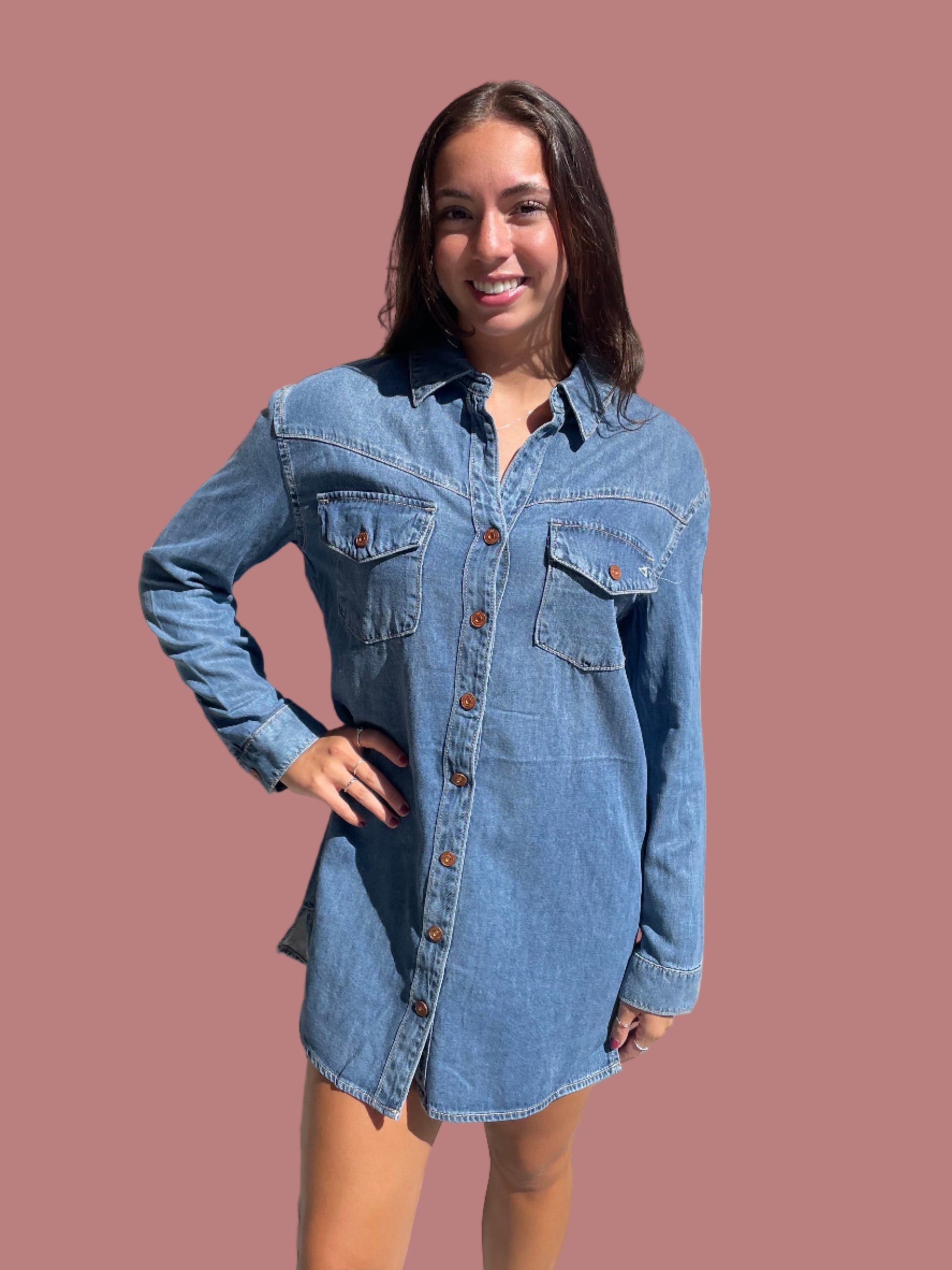 Denim Shirt Dress Small Denim Shirt Dress Small