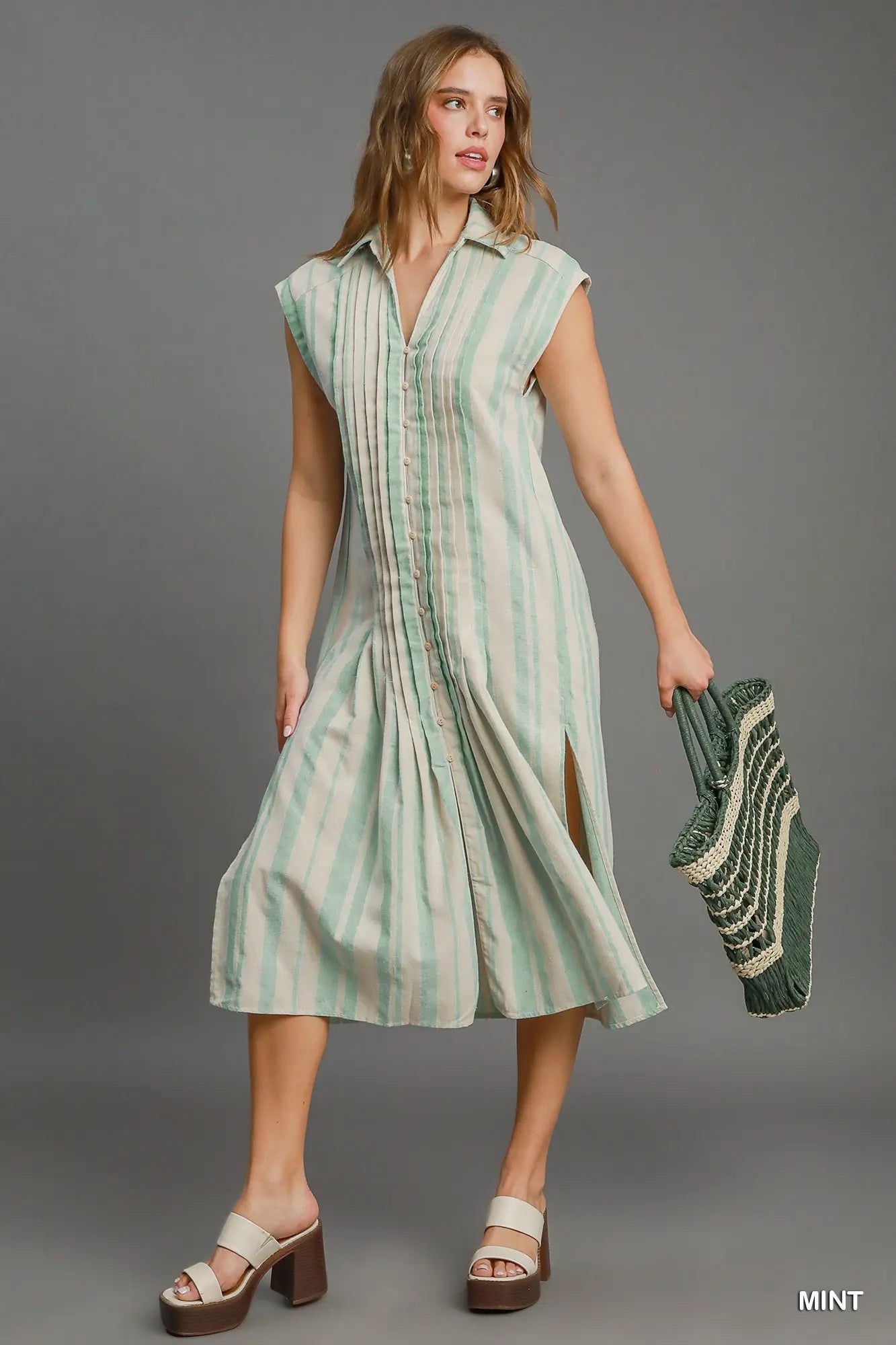 Pintuck Coastal Midi