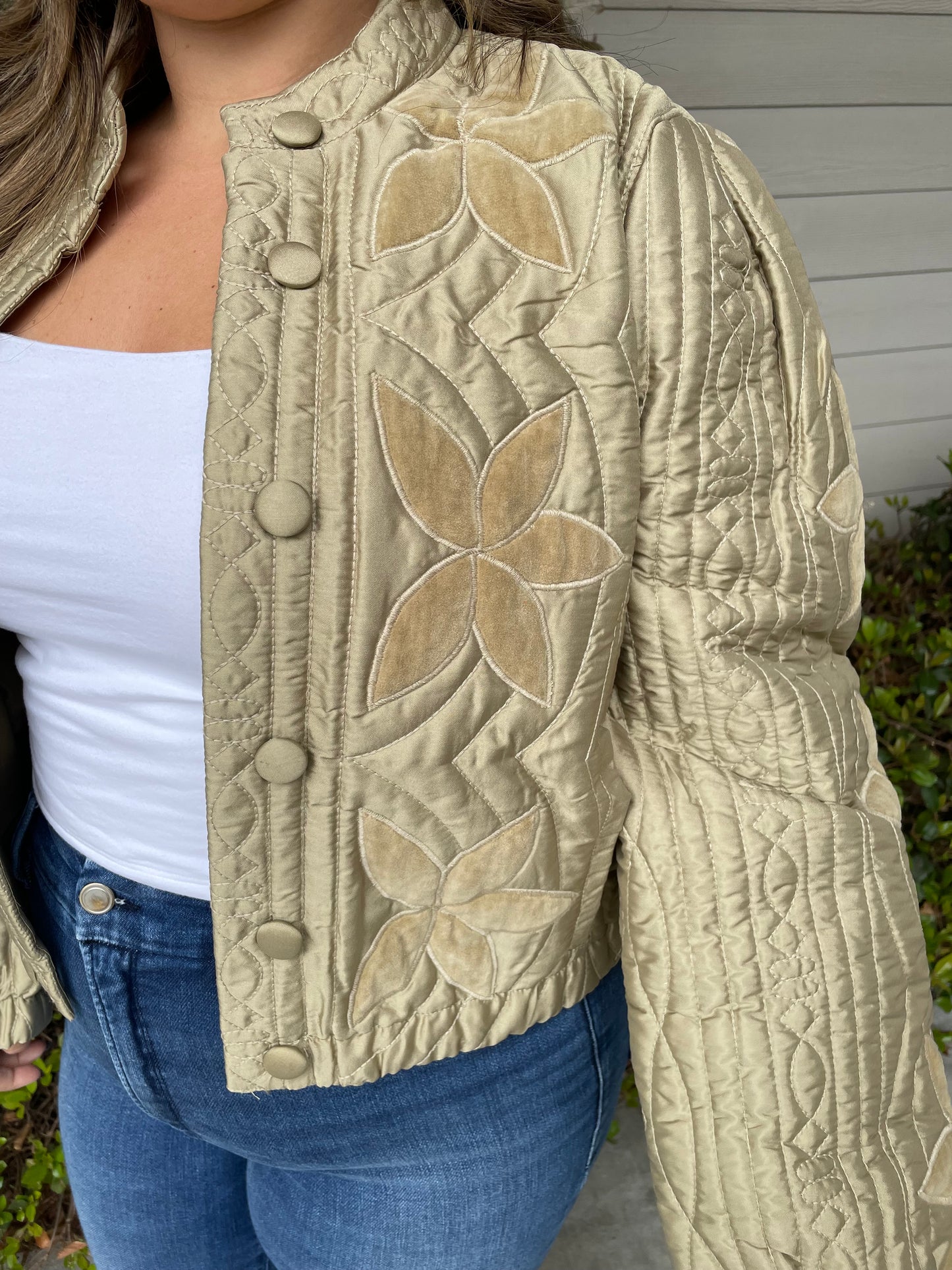 Velvet Sage Quilted Jacket