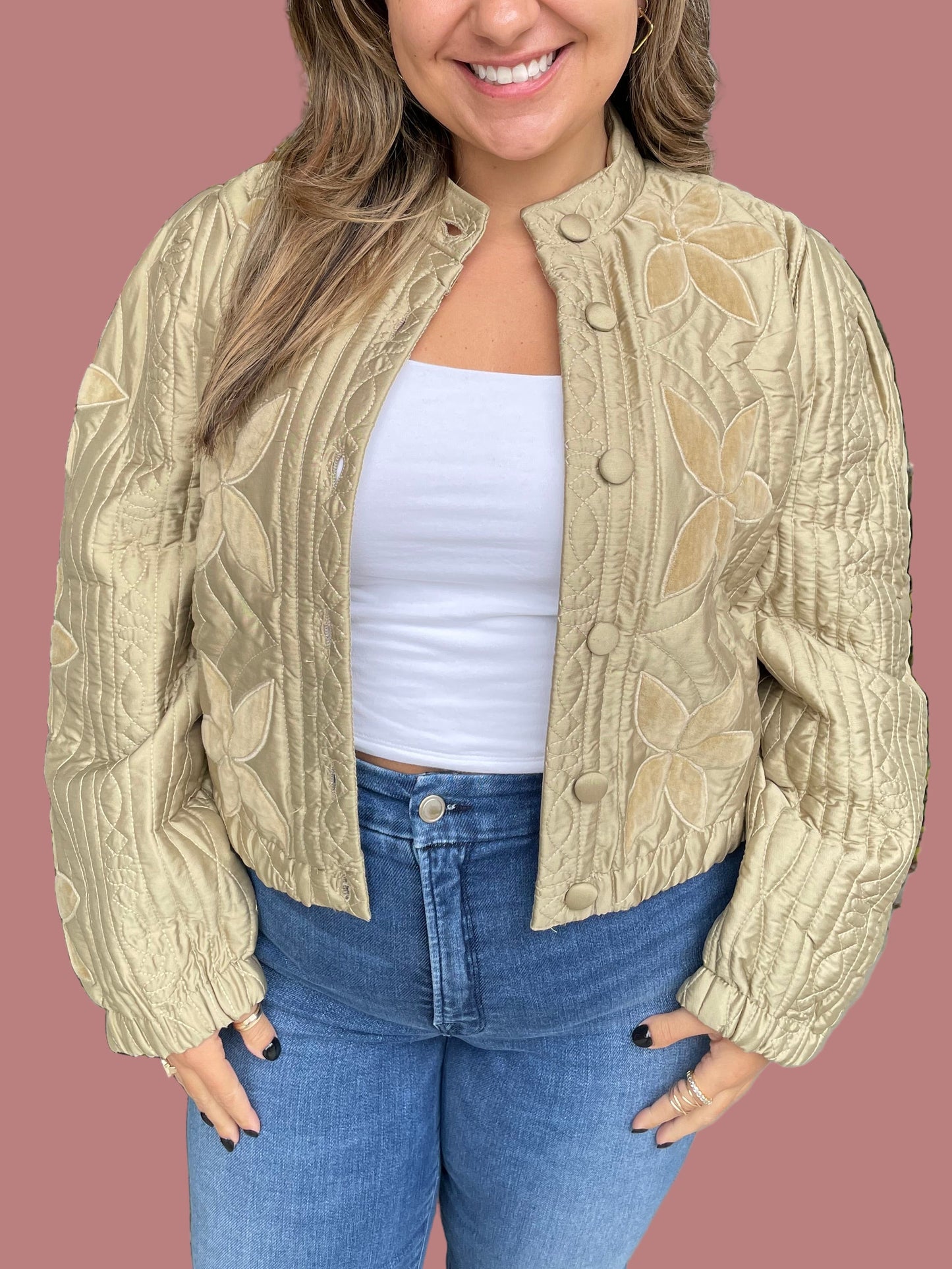 Velvet Sage Quilted Jacket