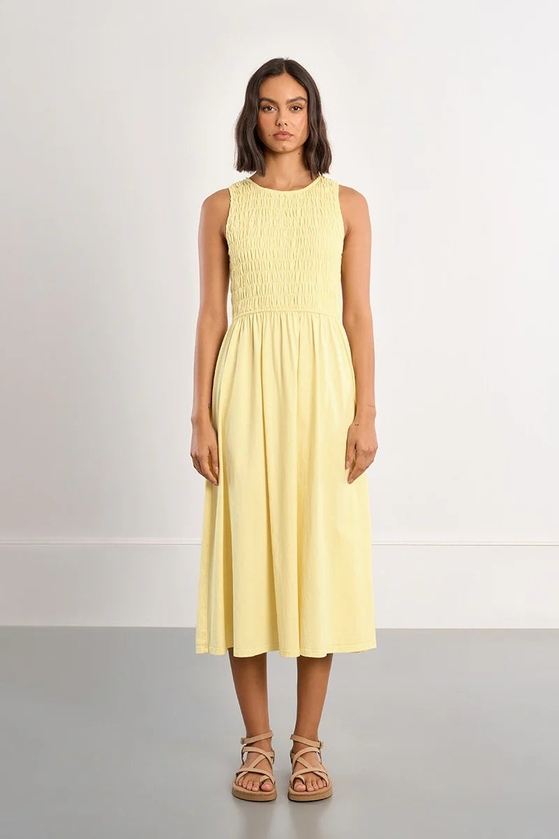 Golden Smocked Dress