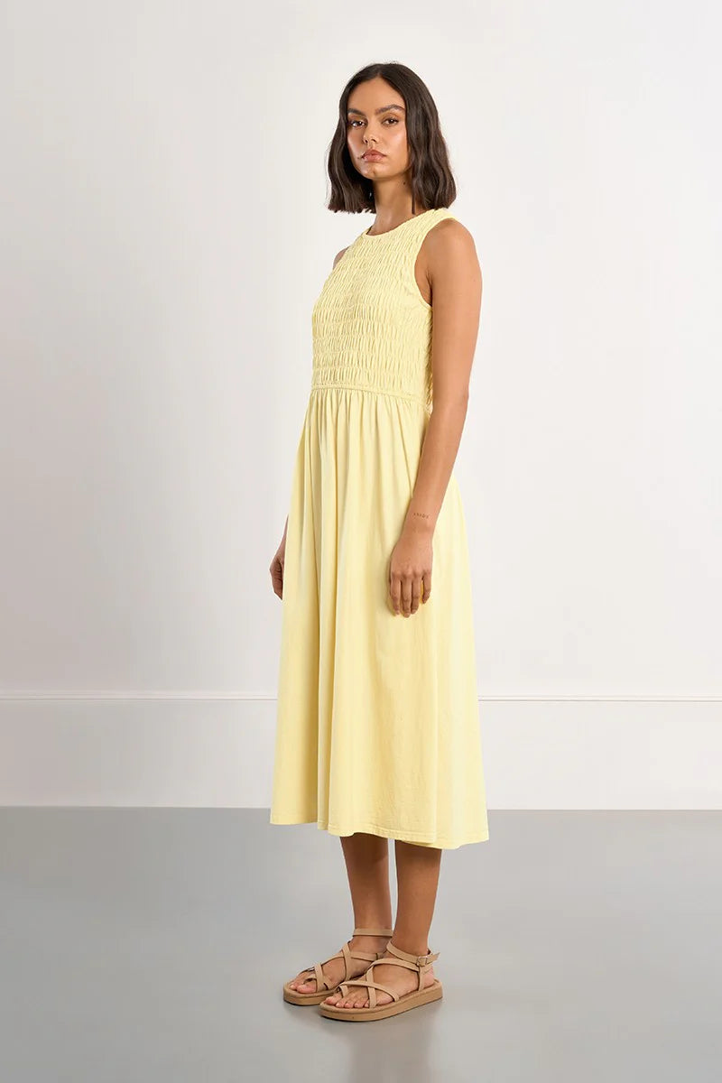 Golden Smocked Dress