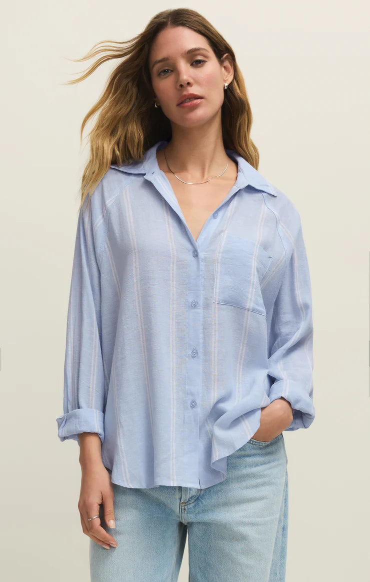 Perfect Linen Striped Top