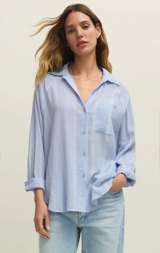 Perfect Linen Striped Top