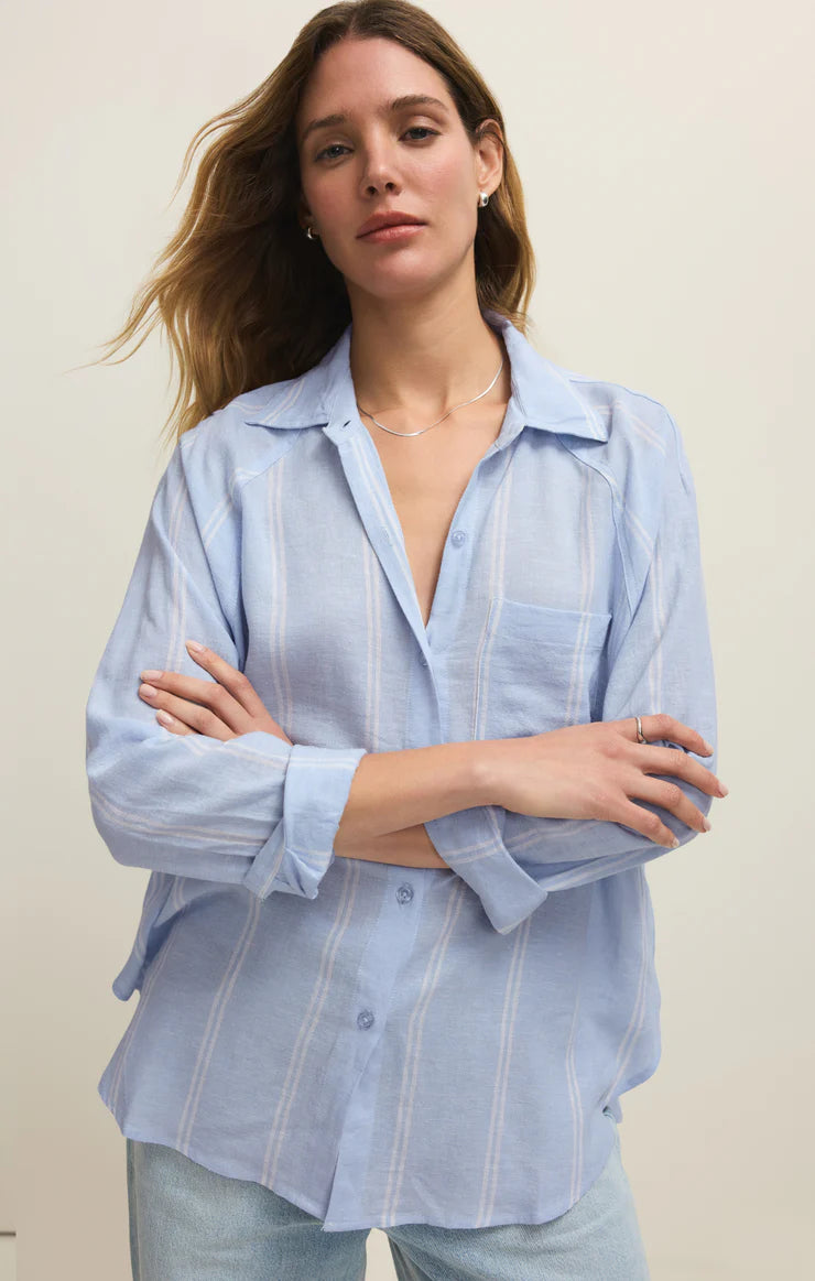 Perfect Linen Striped Top