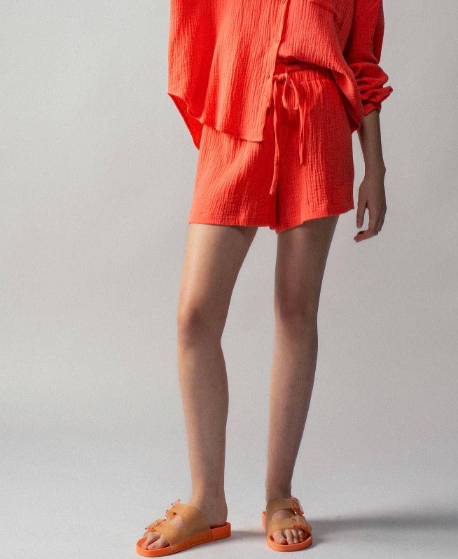 Coral Gauze Short