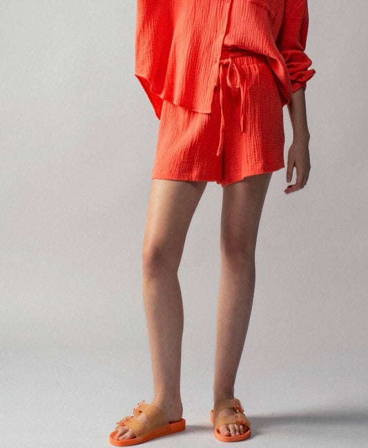 Coral Gauze Short
