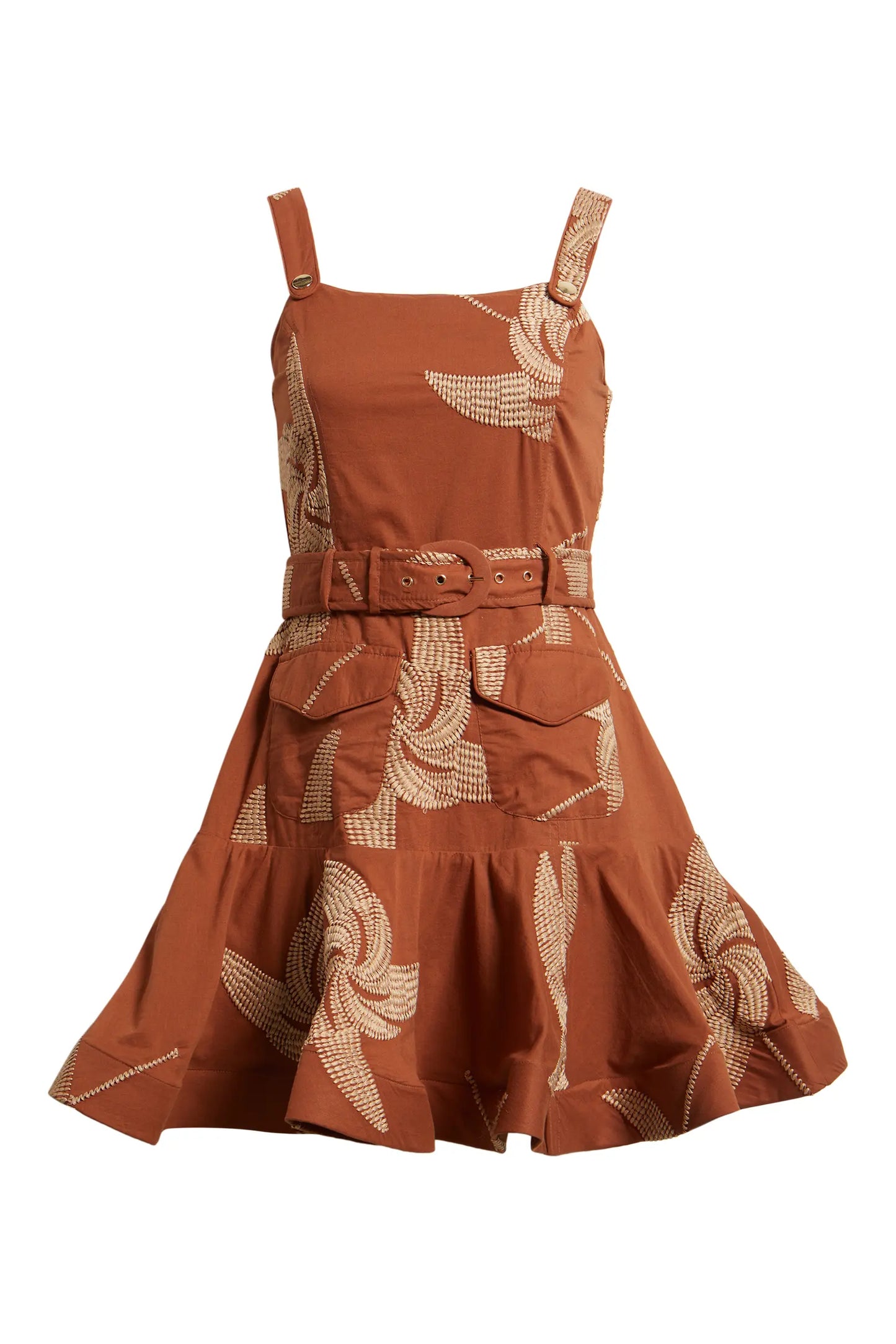 Ciebon Embroidered Cocoa Dress