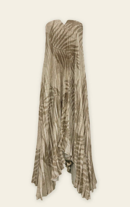 Palms Pleated Dress