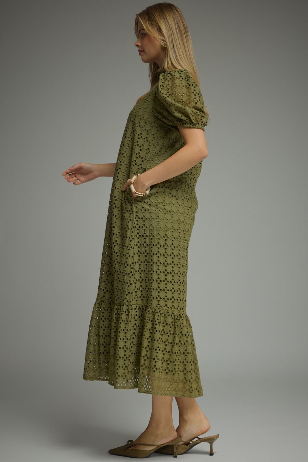 Berkley Eyelet Dress - Olive