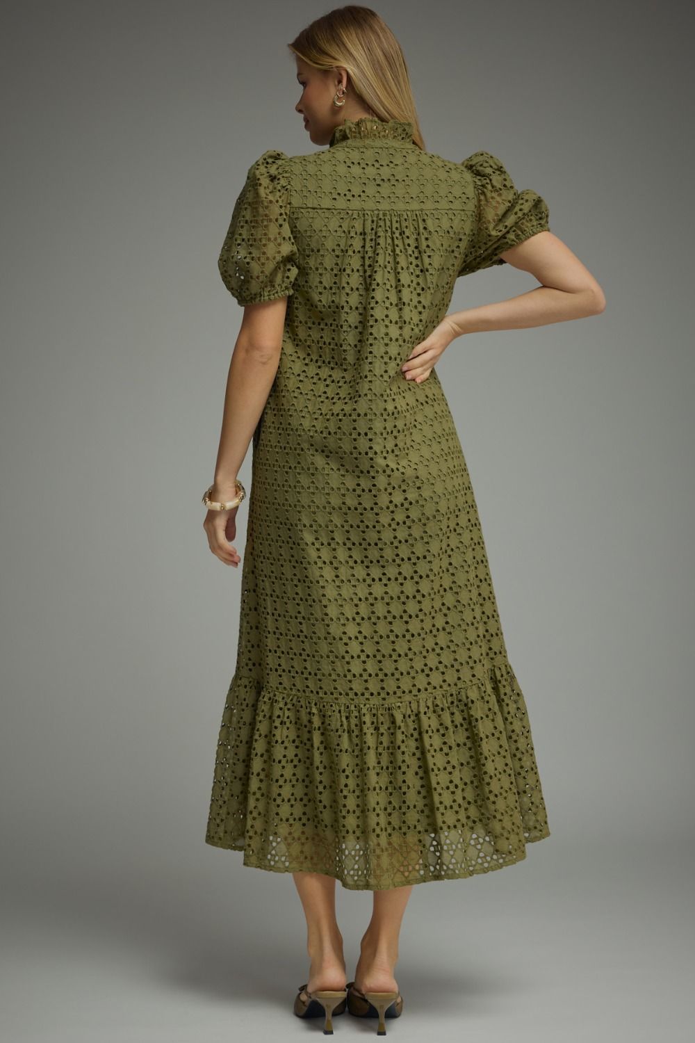 Berkley Eyelet Dress - Olive