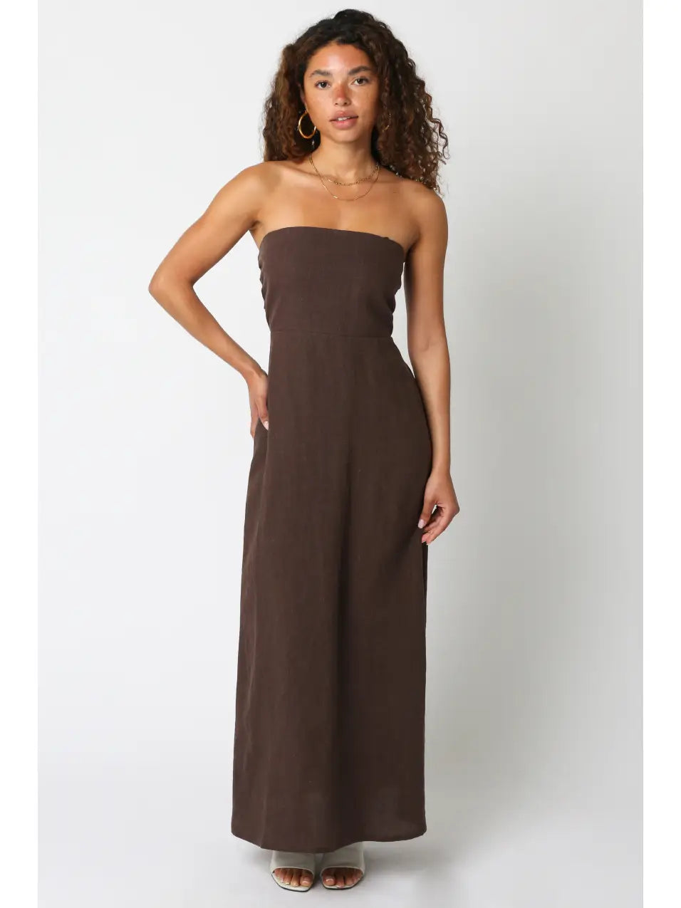 Cocoa Linen Dress