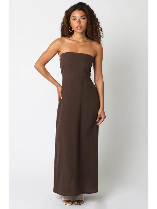 Cocoa Linen Dress