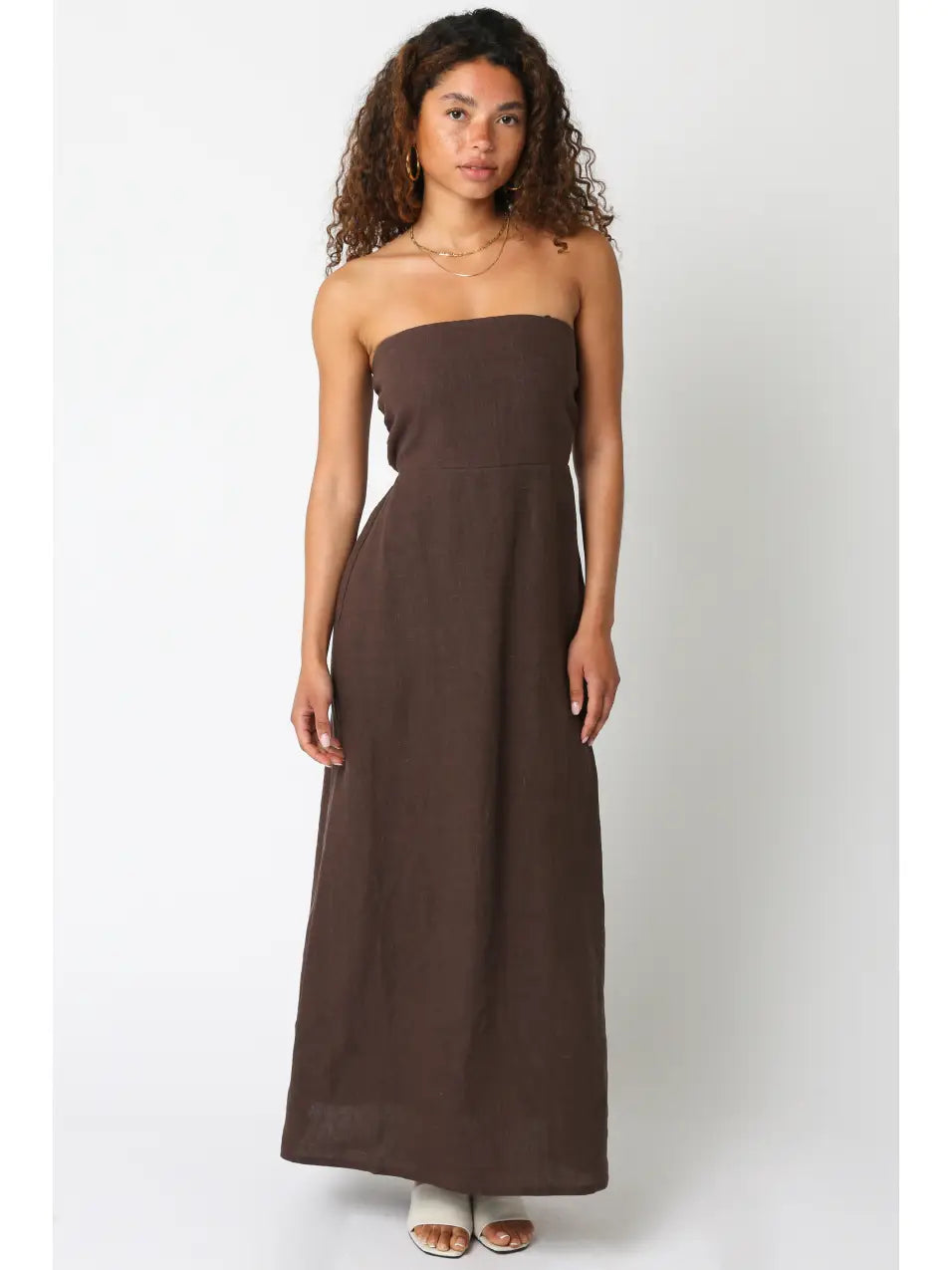 Cocoa Linen Dress