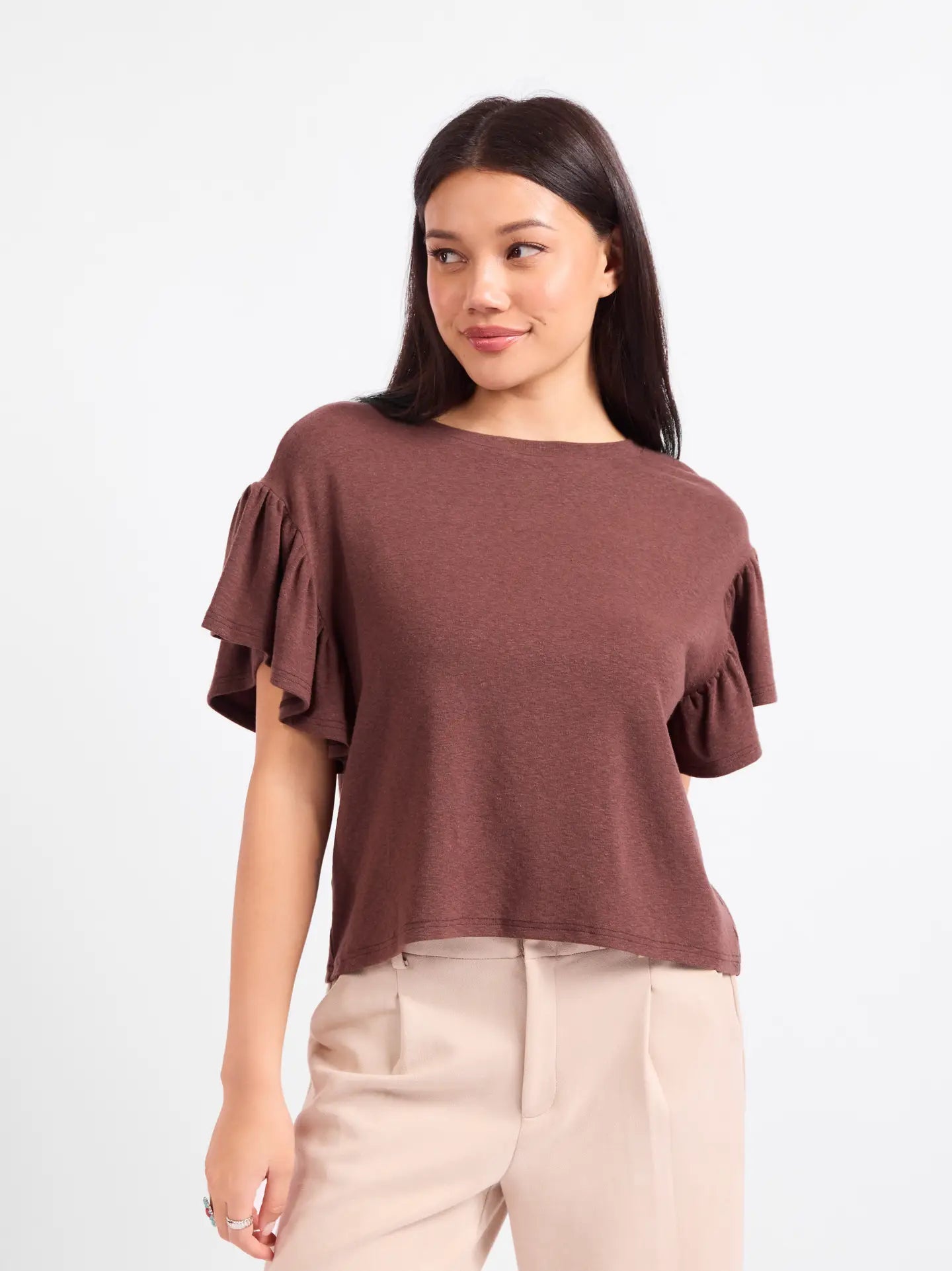Delphine Ruffle Tee