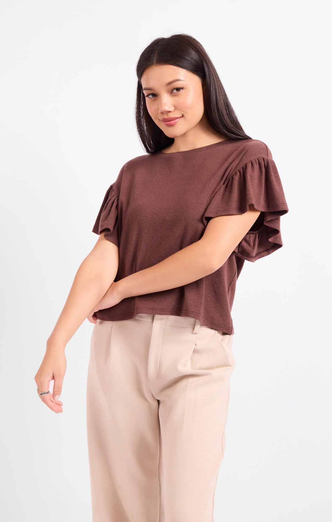 Delphine Ruffle Tee