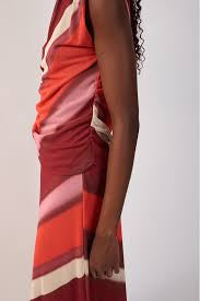 Lumini Draped Neck Tulle Maxi