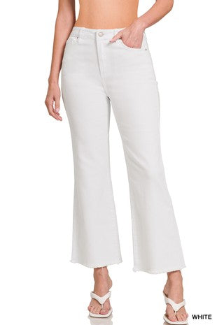 Frayed Hem Denim - White