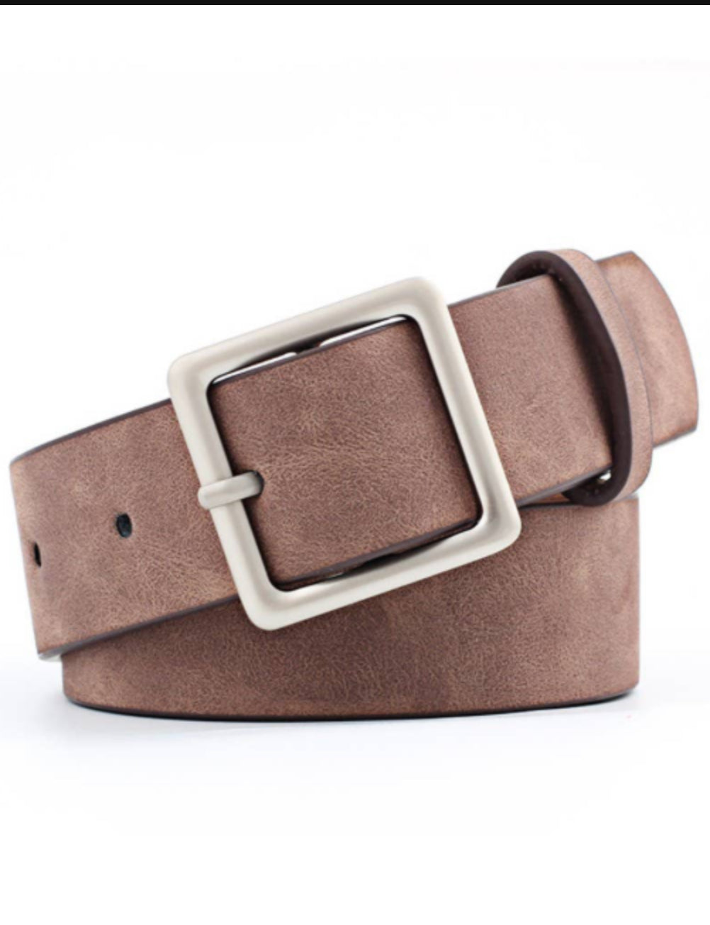 Basic Belt with Square Buckle - 2 Colors