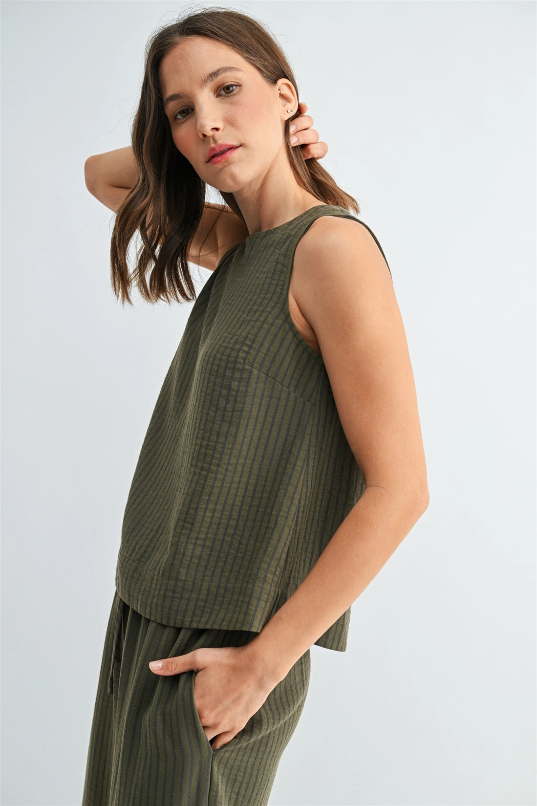 Olivia Button Back Tank