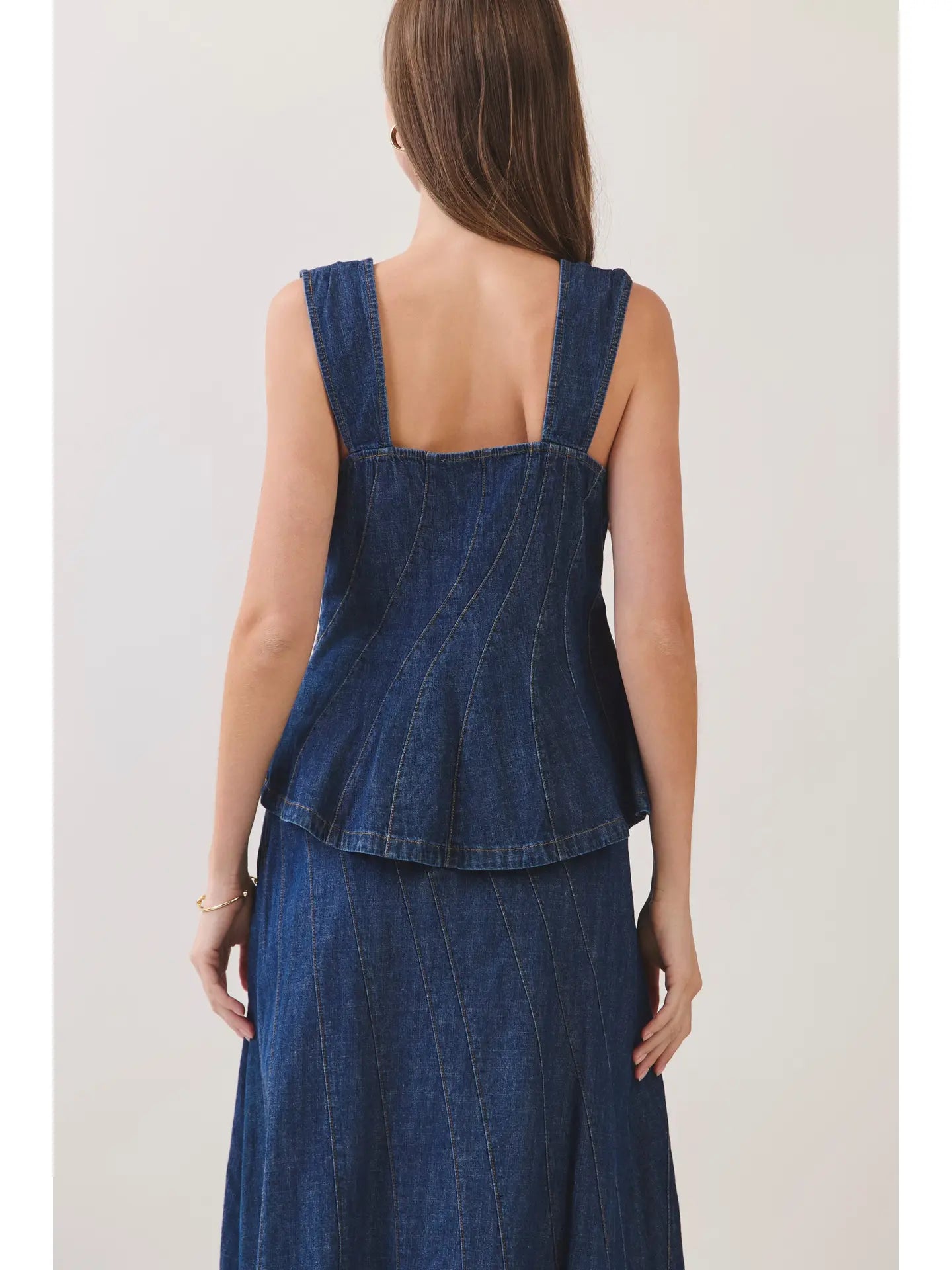 Sweetheart Denim Top
