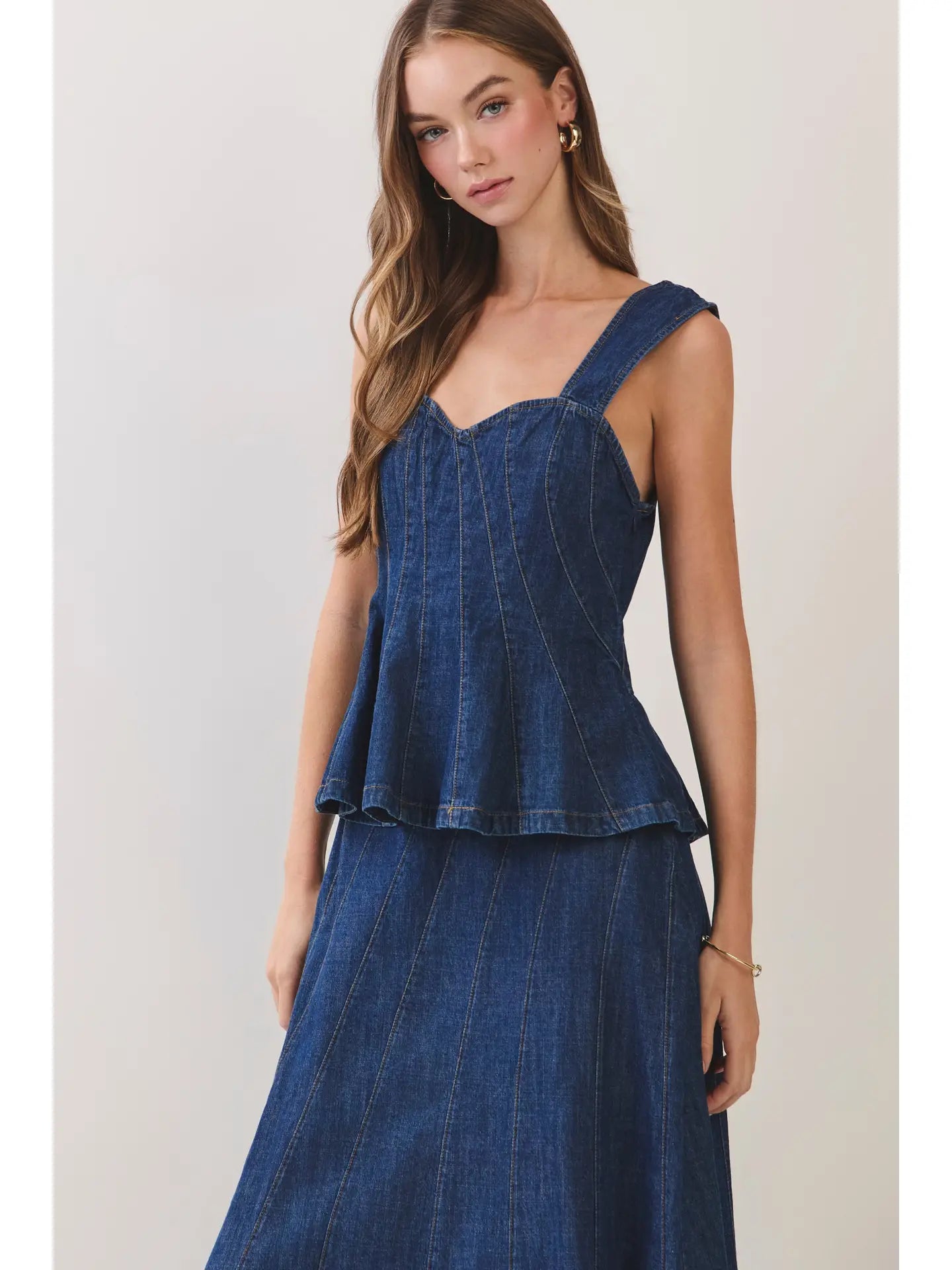 Sweetheart Denim Top